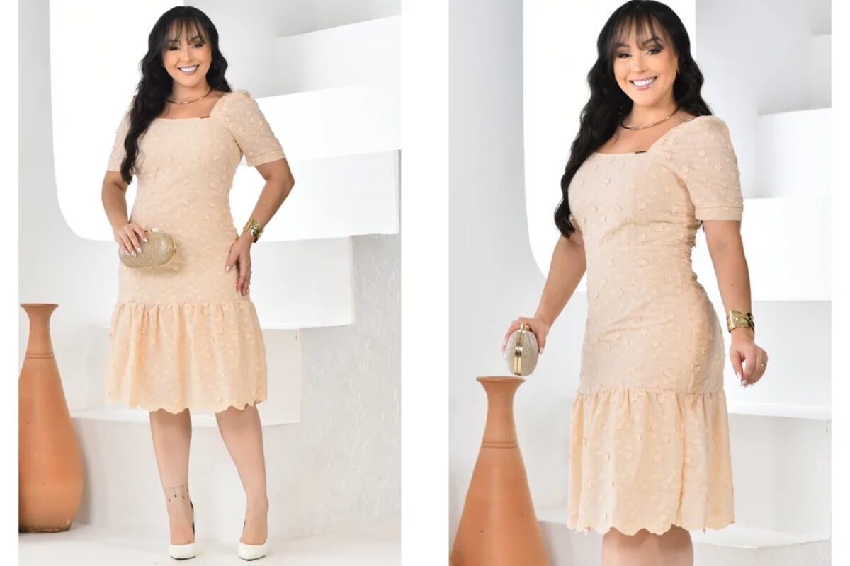 mulher usando vestido de algodao
